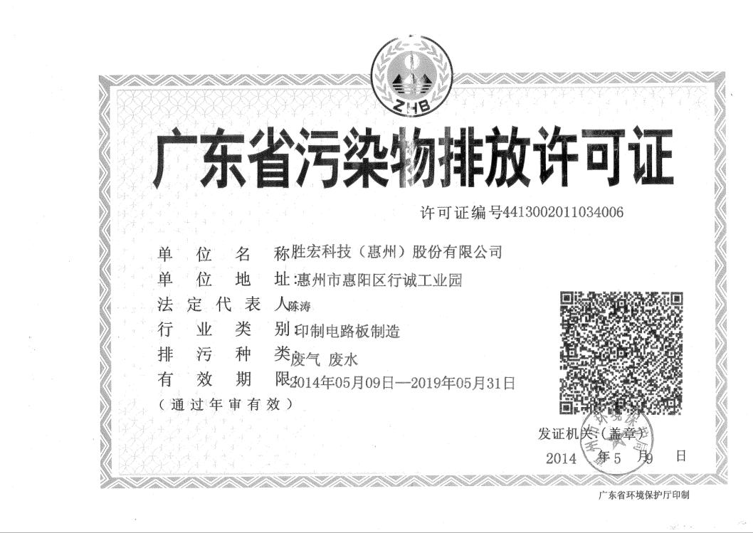 信息公开：星空xingkong官方科技2015-2019年排污许可证
